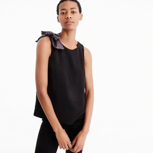 J Crew Black Scoop Neck Tank Top, BNWT, size 2 - Picture 1 of 13